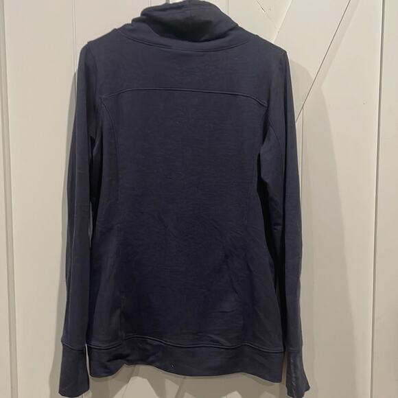 Under Armour Women's Size M Pullover Sweatshirt Cowel Neck Blue Athletic Hoodie - Picture 2 of 5